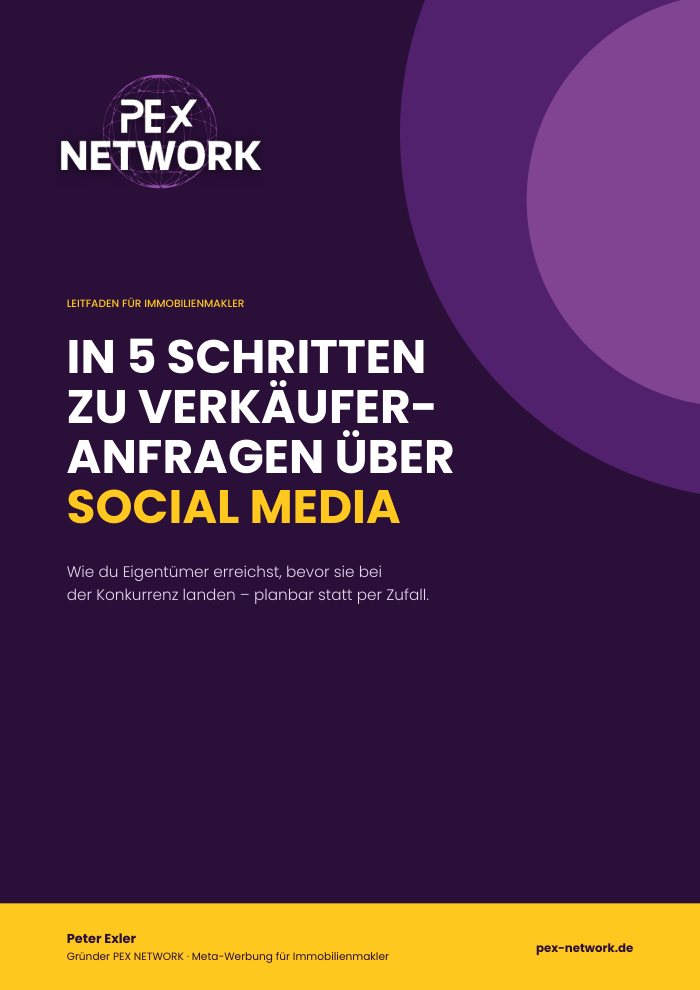 Deckblatt des Leitfadens In 5 Schritten zu Verkäufer-Anfragen über Social Media